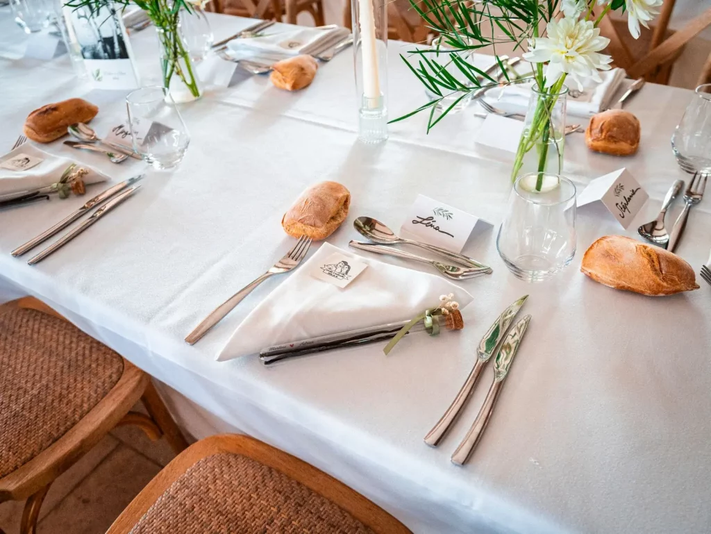 table de réception mariage chic et raffinée